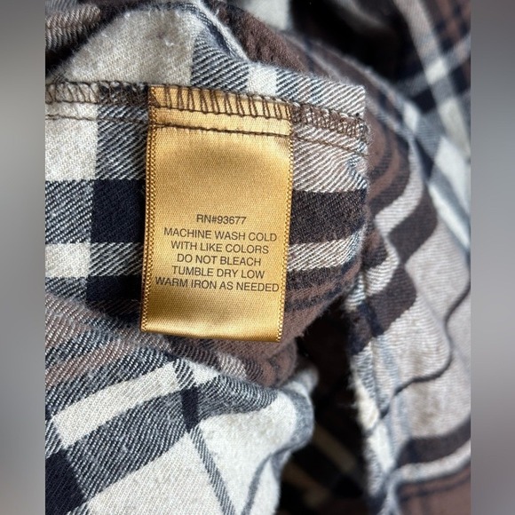 S john bay Plaid Flannel Button Up Long Sleeve Shirt Casual Outdoors - Picture 6 of 8